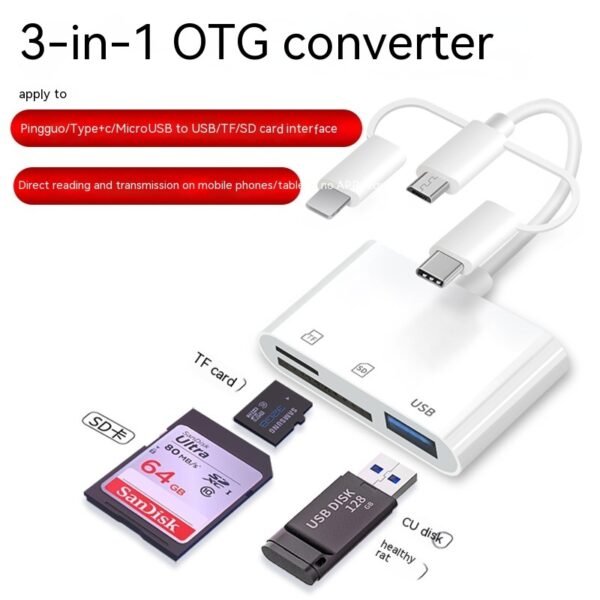 Reader Type-c Mobile Phone Connection SD TF Card Adapter Cable Read U Disk Adaptor - Image 10