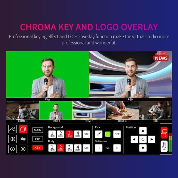 FEELWORLD L4 10.1 Inch Touch Screen Video Switcher - Image 5