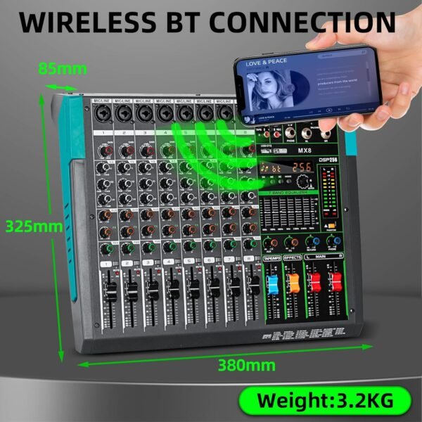 Depusheng MX8 8 Channel Sound Mixer - Image 6