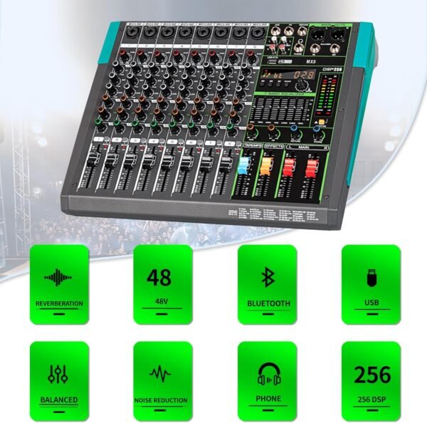 Depusheng MX8 8 Channel Sound Mixer - Image 9