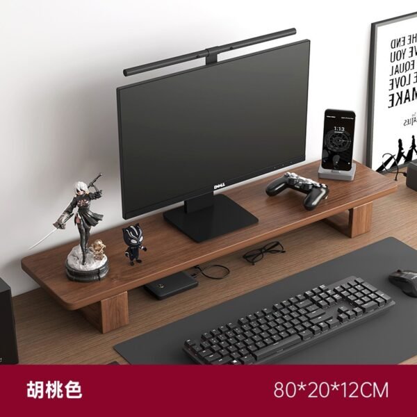 Monitor computer heightening rack desktop shelf rack desk solid wood storage bracket desktop computer stand - Image 12