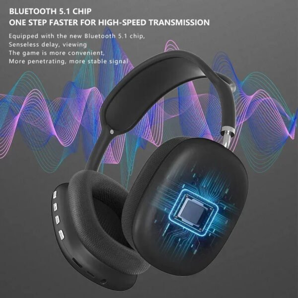 P9 Wireless Bluetooth Headset With Mic Noise Cancelling and SDCard - Image 5