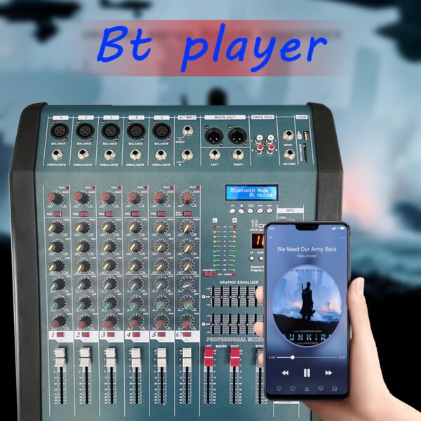 Channel High Power Sound Console Of Power Amplifier Bluetooth Equalizer Mixer With 16DSP